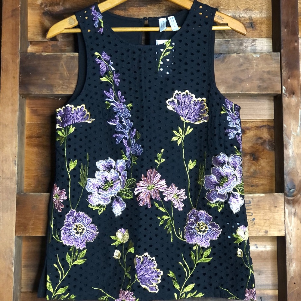 Meadow Rue NWT Anthropologie Embroidered Blouse